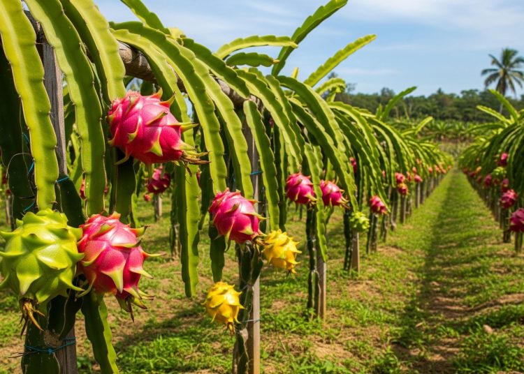 La pitahaya es una fruta de apariencia llamativa, que ha ganado presencia en el mercado dominicano, gracias a sus aportes nutritivos, especialmente de vitaminas B y C.