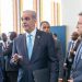 Luis Abinader y Khaled El-Enany durante su reunión bilateral en la sede de las Naciones Unidas.
