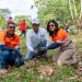 Más de 350 personas participan en la plantación de alrededor de 2,000 plantas.