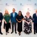 Ryan Polanco, presidente de la BritChamDR; Rosa Hernández de Grullón, embajadora dominicana en Londres; Joel Santos, ministro de Energía y Minas; Uma Kumuran, ministra de relaciones exteriores británica para el Caribe; Carol Van der Walt, embajadora británica y Francisco Caraballo, viceministro de política exterior.