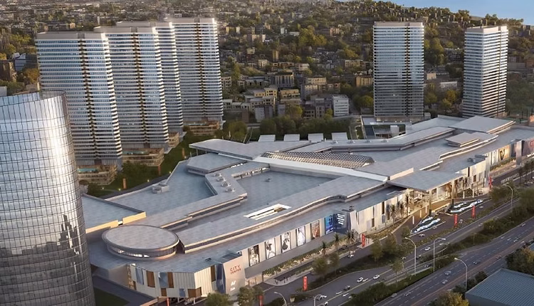 El proyecto está rodeado por seis torres destinadas a usos corporativos, residenciales y hoteleros.
